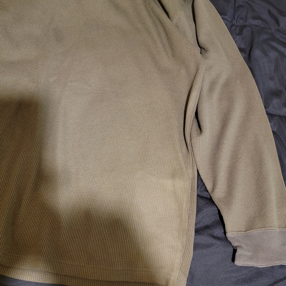 Army Green Knit Long Sleeve Shirt 6X